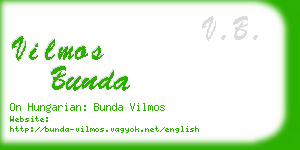 vilmos bunda business card